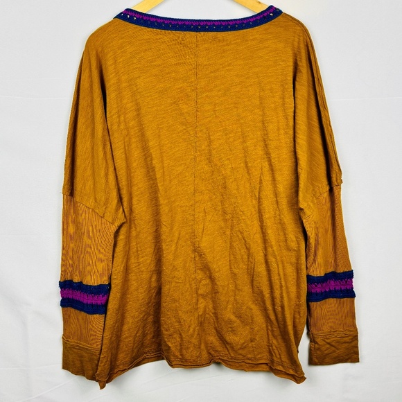 Natural Life Women LongSleeve Cotton Boho T-Shirt Crochet XL Bohemian NWT Hippie - Picture 7 of 11